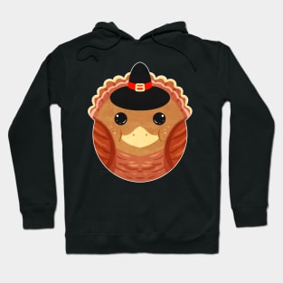 Circle Round Turkey With Pilgrims Hat For Thanksgiving Hoodie